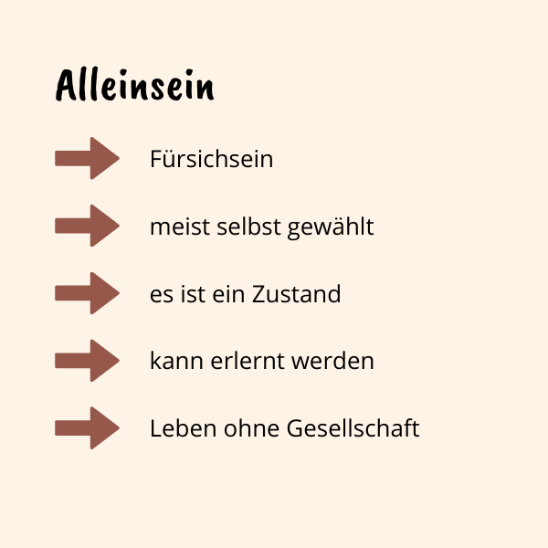 Blog Alleinsein Begriffe für Alleinsein